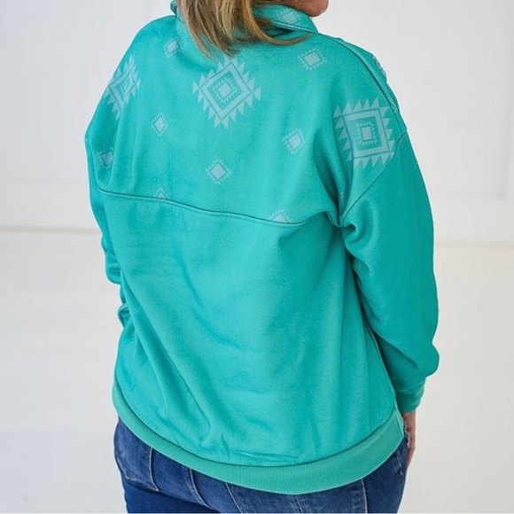 Blue Aztec sweatshirt - Picture 2 of 4